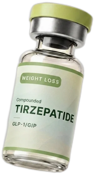 Compounded tirzepatide vial